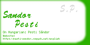 sandor pesti business card