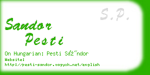 sandor pesti business card